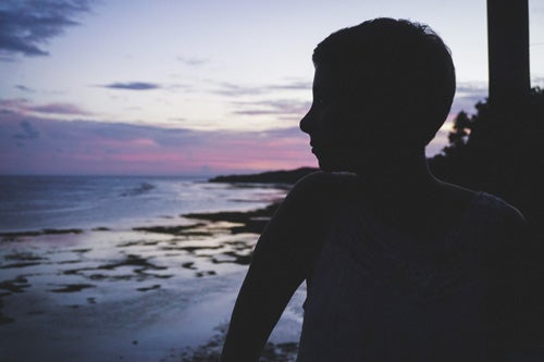 Sunset over Bira Beach