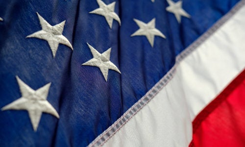 A close up of the American flag, photo by Luke Michael, Unsplash