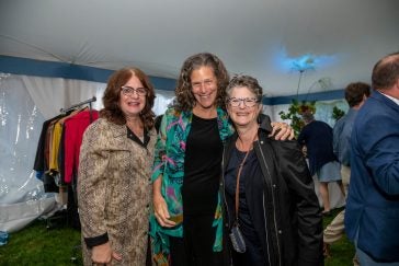 Mary Parlange with guests at the inaugural reception