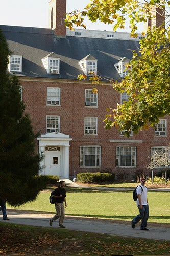 Picture of students walking in front of Roosevelt Hall