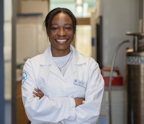 NANA OBLIE ’23 Undergraduate Student Pharmaceutical Sciences in a research lab