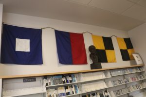 Nautical flags in Pell Library