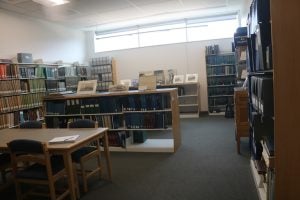 Shows the Special Collections Room in Pell Library