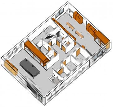 3D diagram of dive locker