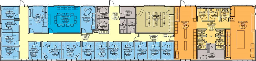 floorplan of marine ops building