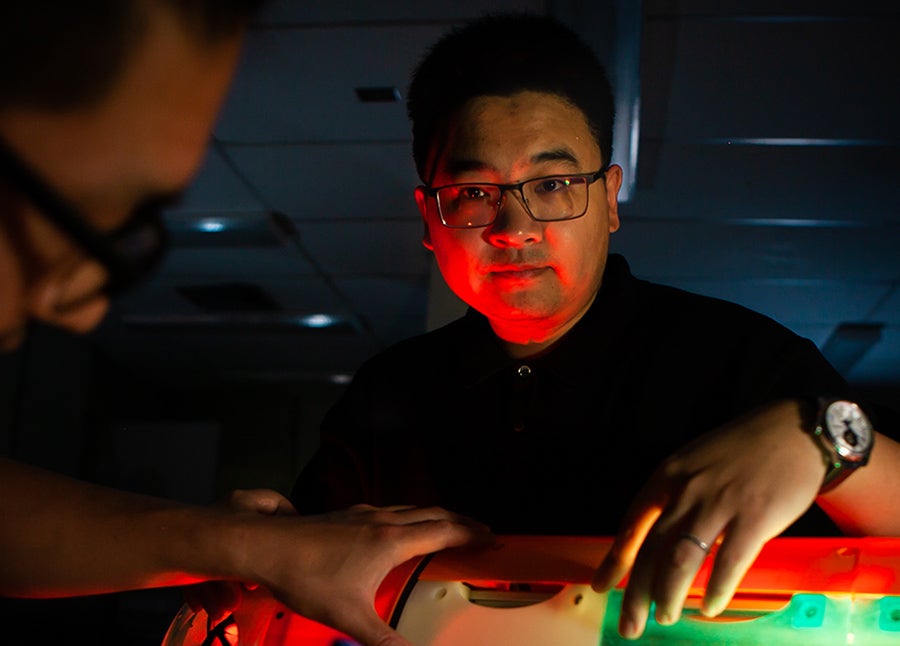 Zhou in dark lab