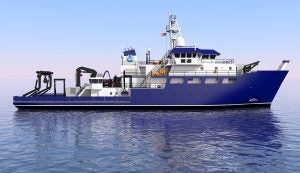 An artist's rendering of the new Regional Class Research Vessel, courtesy Glosten Associates.