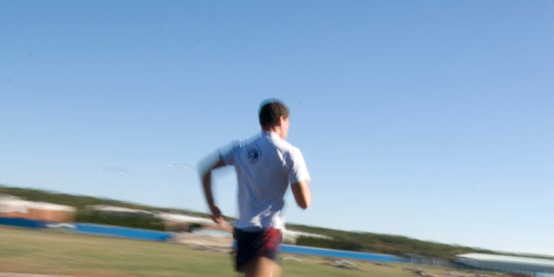 An image of a race walker, olympic trial participant