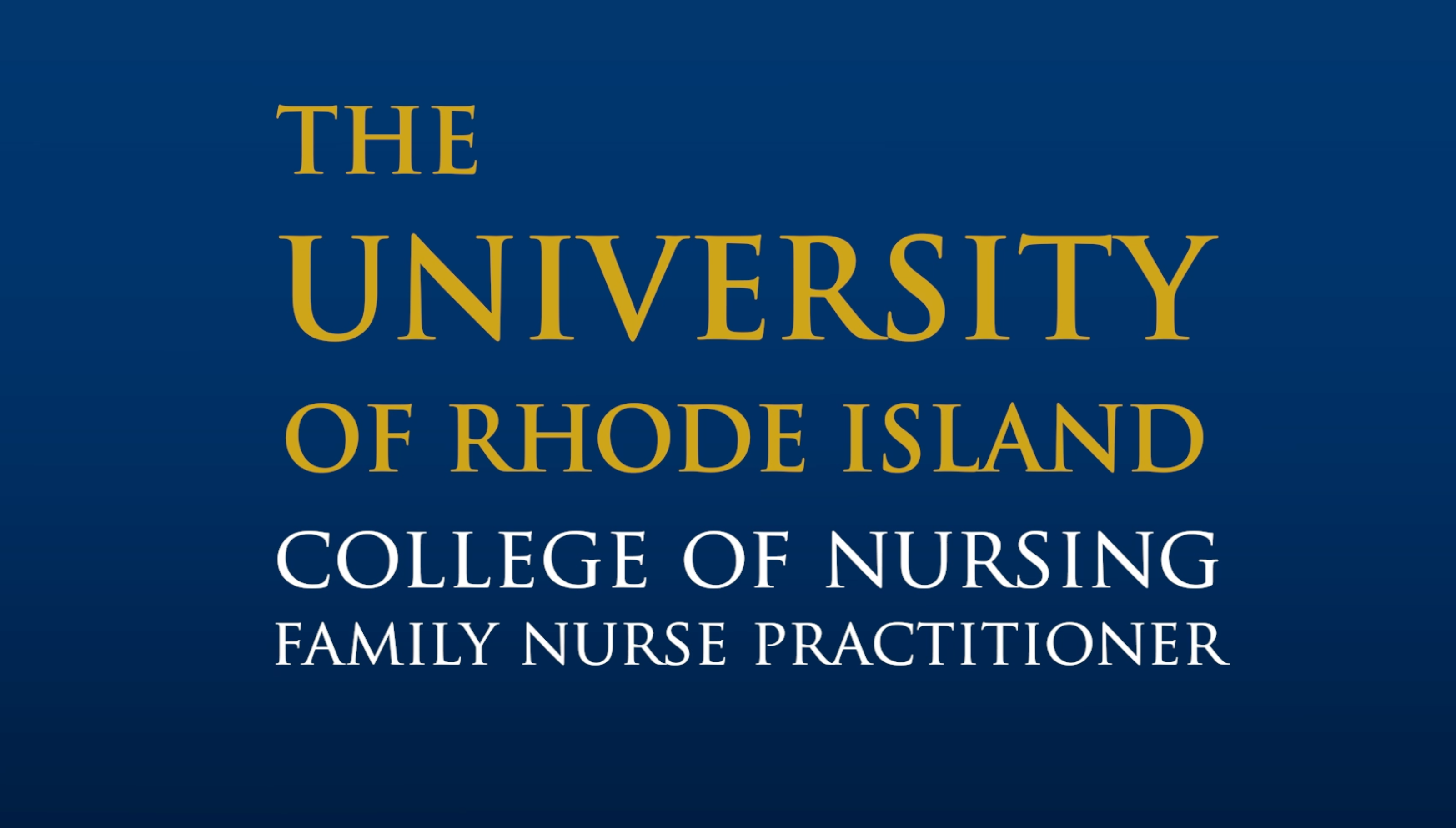Family Nurse Practitioner College of Nursing