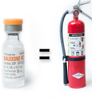 Naloxone equals fire extinguisher